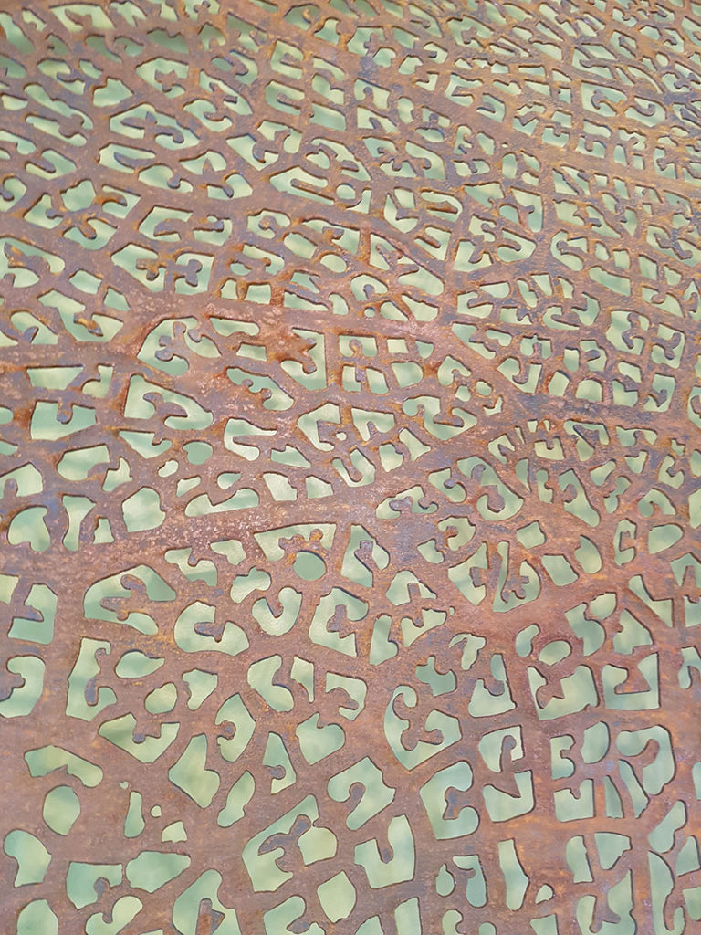 Leaf Vein Wall Art Close-up by Ironbark Metal Design