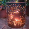 Large Round Fire Pit with Firewheel Pattern