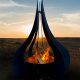 teardrop shape garden sculpture outdoor fire pit or planter
