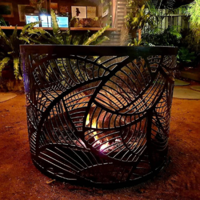 Large Round Fire Pit with Cool Breeze Pattern Large Round Fire Pit with Cool Breeze Pattern