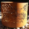 Large Round Fire Pit with Firewheel Pattern