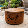 Medium Double Skin firepit - Fireworks pattern