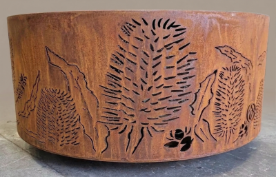 Small Double Skin Firepit - Banksia Seratta pattern Small Double Skin Firepit - Banksia Serrata pattern