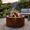 Small Double skin firepit - Fanfare pattern