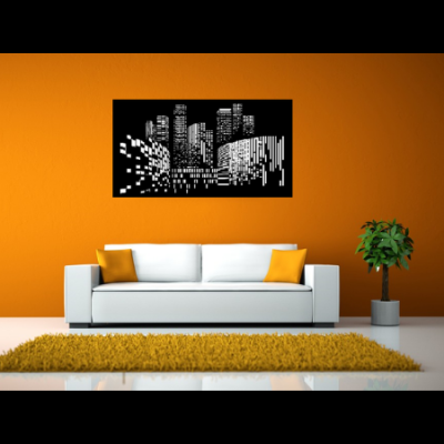 Cityscape Vista Wall Art in Powder Coated Aluminium Cityscape Vista Wall Art in Powder Coated Aluminium