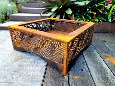 Cube Firebox outdoor square fire pit