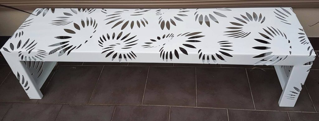 Metal Art bench Seat by Ironbark Metal Design