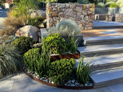 Cor-Ten steel garden edging rusted corten steel metal garden bed edging