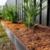 rusted corten steel metal garden bed edging