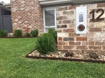 Cor-Ten steel garden edging rusted corten steel metal garden bed edging