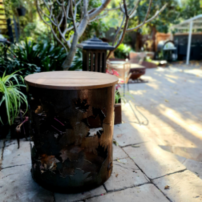 Medium Round Fire Pit - Autumn Leaf Neg with Lid Medium Round Fire Pit - Autumn Leaf Neg with Lid