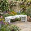 Bench Seat - Powder Coated Aluminium - Daisy Chain Pattern