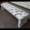 Bench Seat - Powder Coated Aluminium - Daisy Chain Pattern