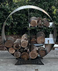 outdoor firewood storage round