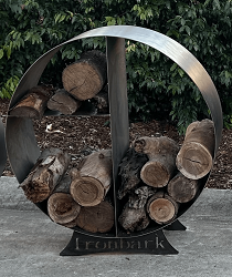 outdoor firewood storage round