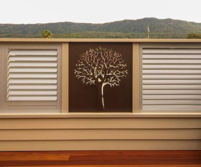 Privacy Screen - 3D Autumn Tree Pattern Privacy Screen - 3D Autumn Tree Pattern by Ironbark Metal Design