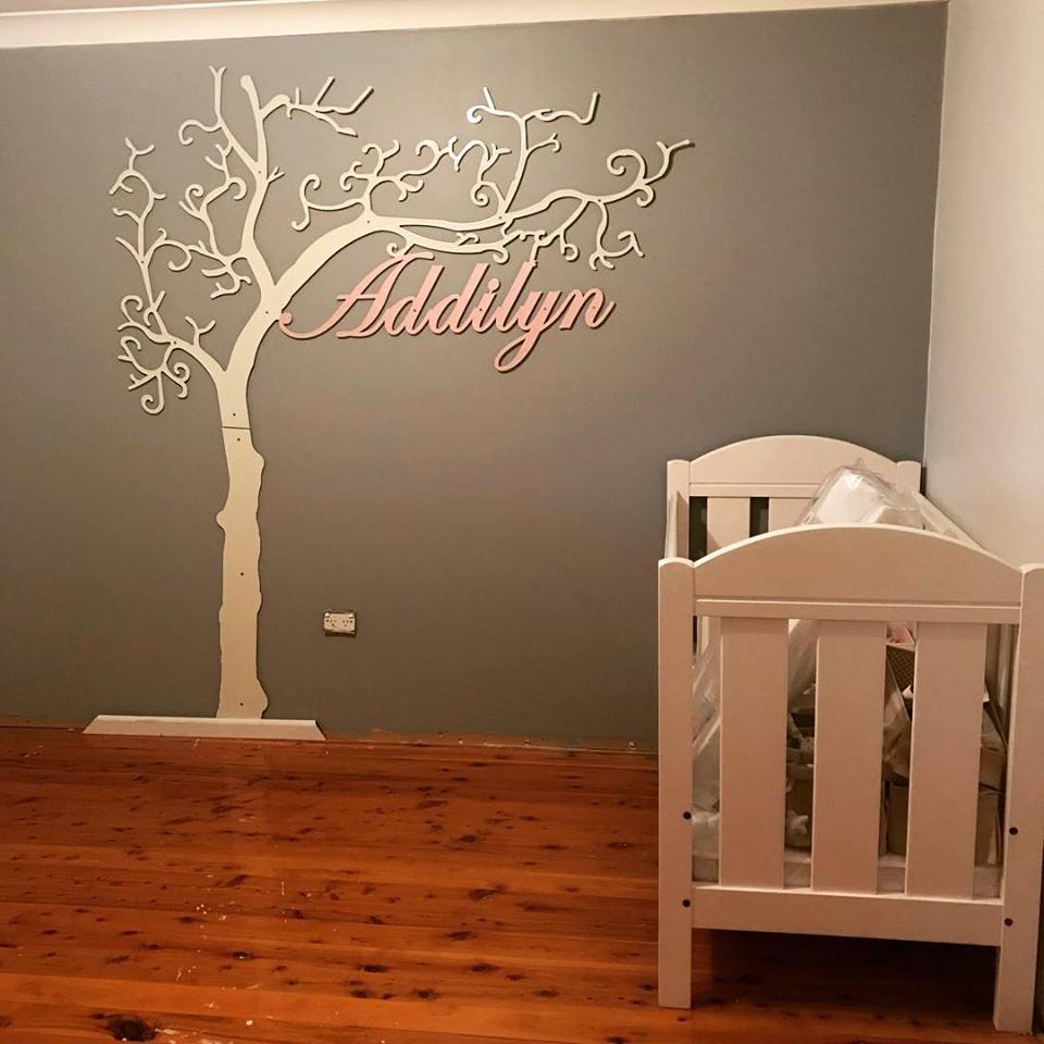 Baby Room Signage by Ironbark Metal Design