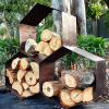 Triple Honeycomb Log Rack round firewood storage