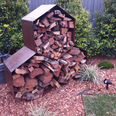 Triple Honeycomb Log Rack Triple Honeycomb Log Rack round firewood storage