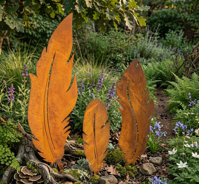 Cor-Ten steel Feather sculptures