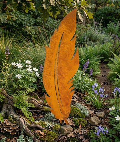Large Feather sculpture in Cor-Ten steel Large Feather sculpture in Cor-Ten steel