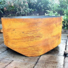 Large Swale Fire Pit in Rusted Steel