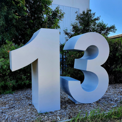 Large Numeral 1 & 3 Letterboxes Powder Coated Aluminium Large Numeral 1 & 3 Letterboxes Powder Coated Aluminium