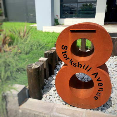 Large Numeral 8 Letterbox Large Numeral 8 Letterbox