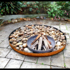 Luna Firebowl with Steel Frame outdoor fire pit