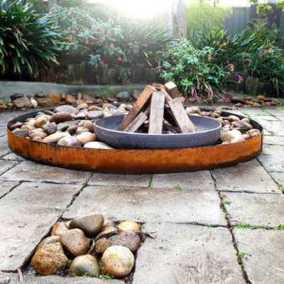 Luna Firebowl with Steel Ring Luna Firebowl with Steel Frame outdoor fire pit