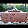 Ironbark Firebox with Fanfare pattern outdoor fire pit