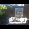 Candy Skull Wall Art in Silver Powder Coated Aluminium