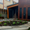 Corten Steel Garden Edging & Planters with Lace Leaf Sculpture- Gerroa