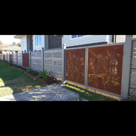 Double Swinging Gate with Firewheel Pattern