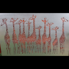 Giraffe Tower Wall Art in Silver Powder Coated Aluminium