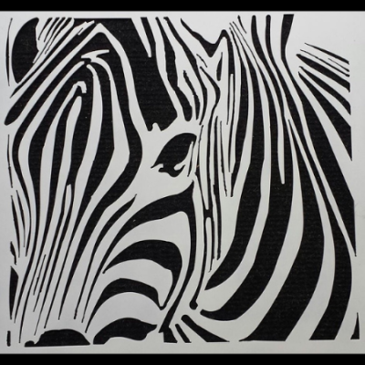 Zebra Abstract Wall Art in White Powder Coated Aluminium Zebra Abstract Wall Art in White Powder Coated Aluminium