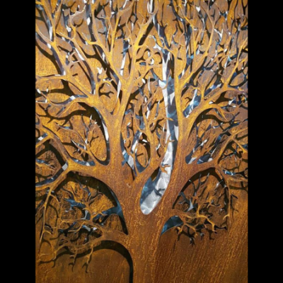 3D Autumn Tree Close-Up 3D Autumn Tree Decorative Screen