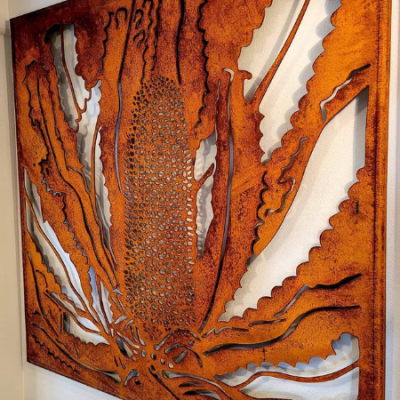 Banksia Wall Art in Rusted Steel Banksia Wall Art in Rusted Steel