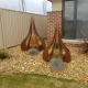 Double Teardrop Garden Sculptures in Steel