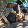 Single Honeycomb Log Rack round firewood storage rack