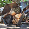 Single Honeycomb Log Rack round firewood storage
