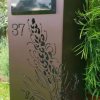 Ironbark Letterbox with Grevillea Pattern in Powder Coated Aluminium- Albury