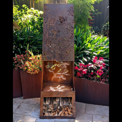 Chiminea Chiminea Fire Pit with Banksia Pattern