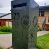 Medium Letterbox with Agapanthas pattern - Powder Coated Aluminium