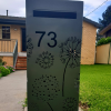 Medium Letterbox with Agapanthas pattern - Powder Coated Aluminium