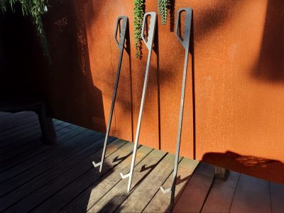Black & Silver Fire Poker