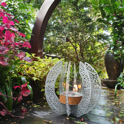 Nest Sculpture in Silver Powder Coat Nest Sculpture in Silver Powder Coat