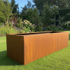 tall large Corten steel garden planter box square planter 24000 x 1200 x 600mm with top lip