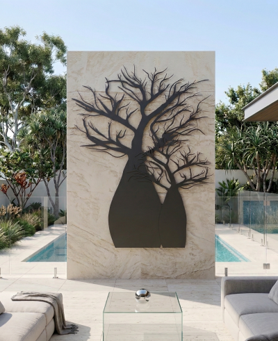 3D Boab - black- pool setting 3D Boab - black- pool setting