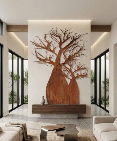 3D Boab - rust - home setting 3D Boab - rust - home setting
